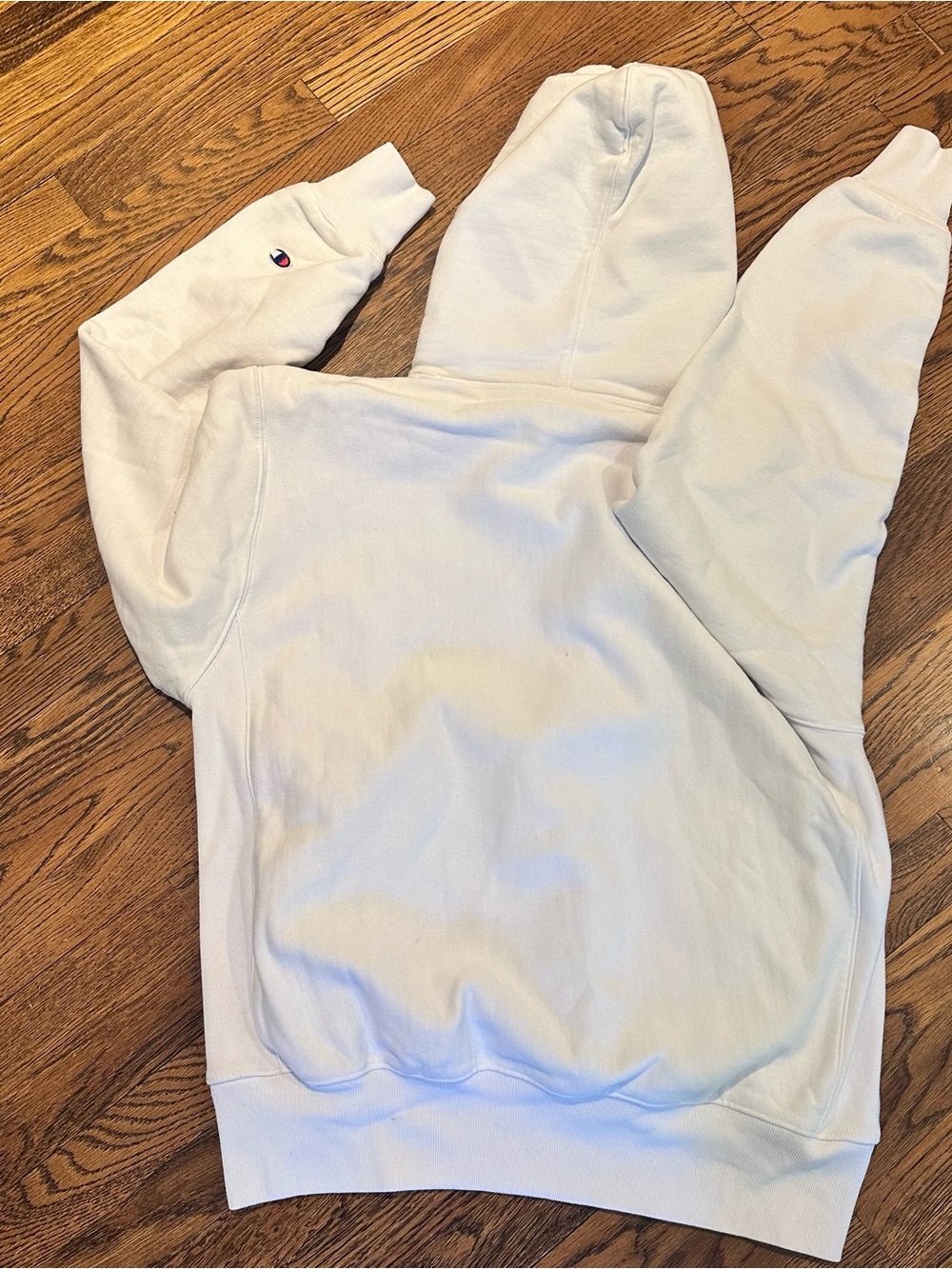 Champion Reverse Weave Snap Hood Hoodie White L - Picture 3 of 6